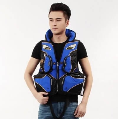 Fishing vests in use