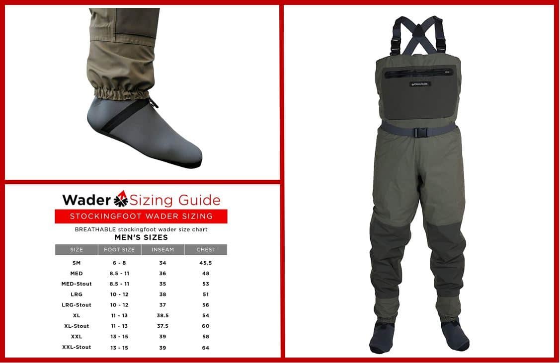 Compass 360 Waders Size Chart