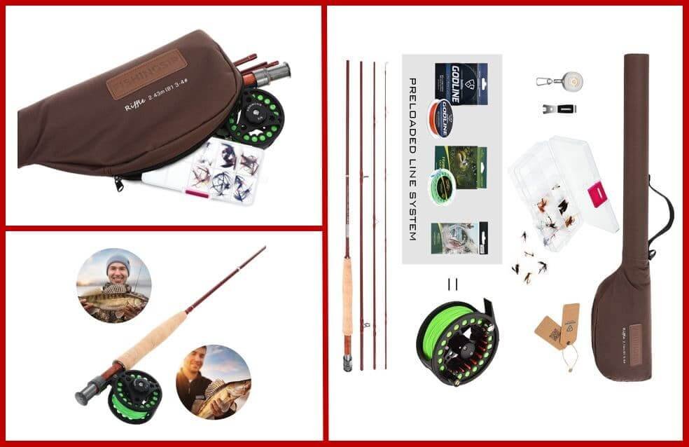 FISHINGSIR Fly Fishing Rod and Reel Combo