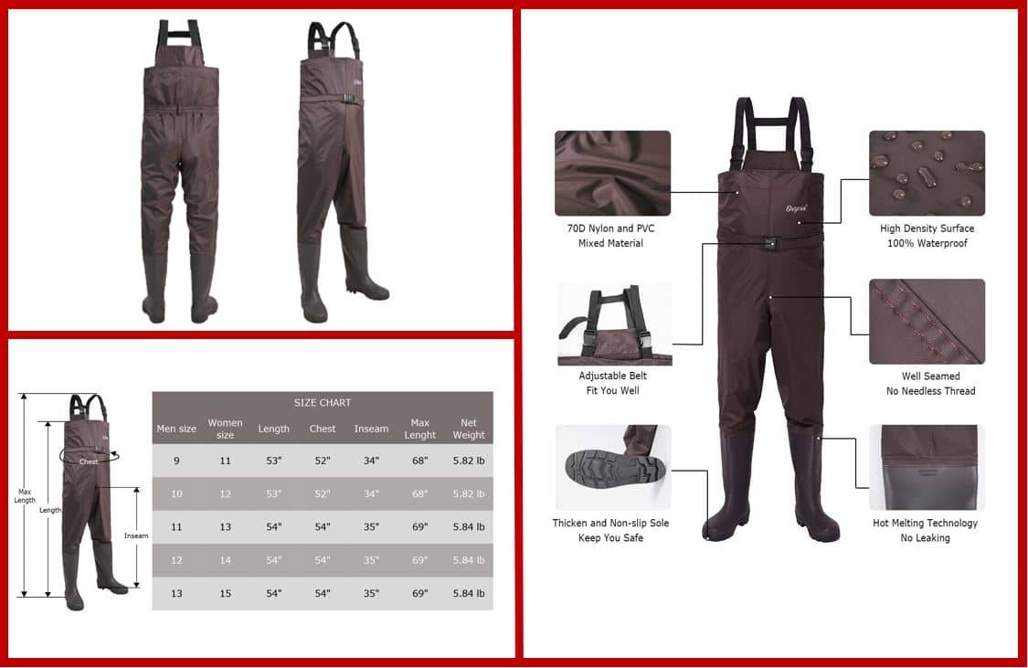 OXYVAN Waterproof Insulated Chest Fishing Wader