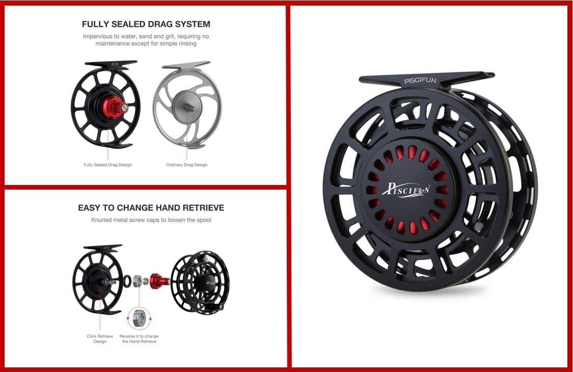 Piscifun Platte Fully Sealed Fly Reel