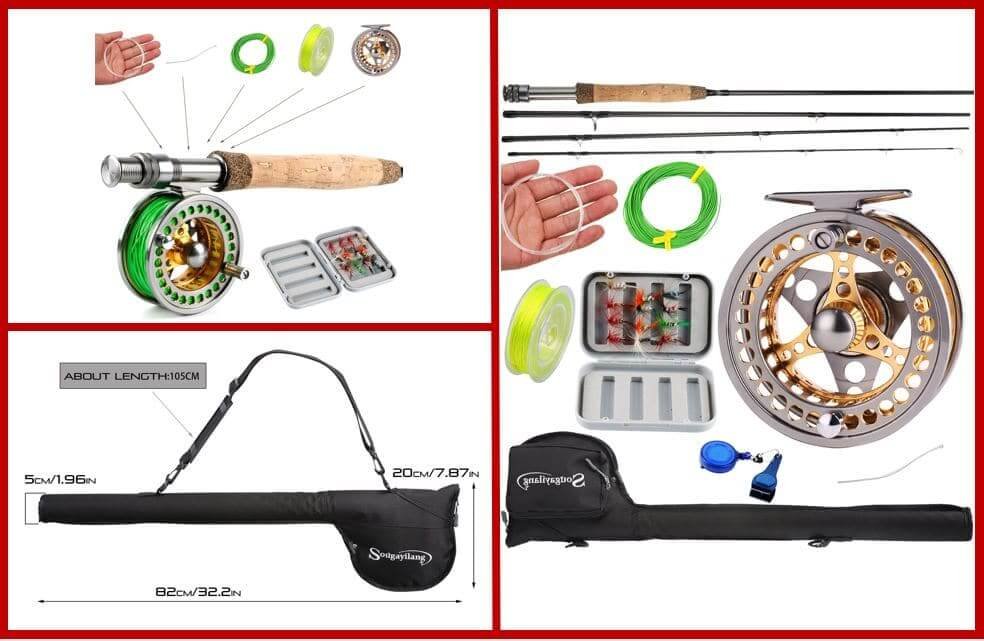 Sougayilang Fly Fishing Rod Reel Combos