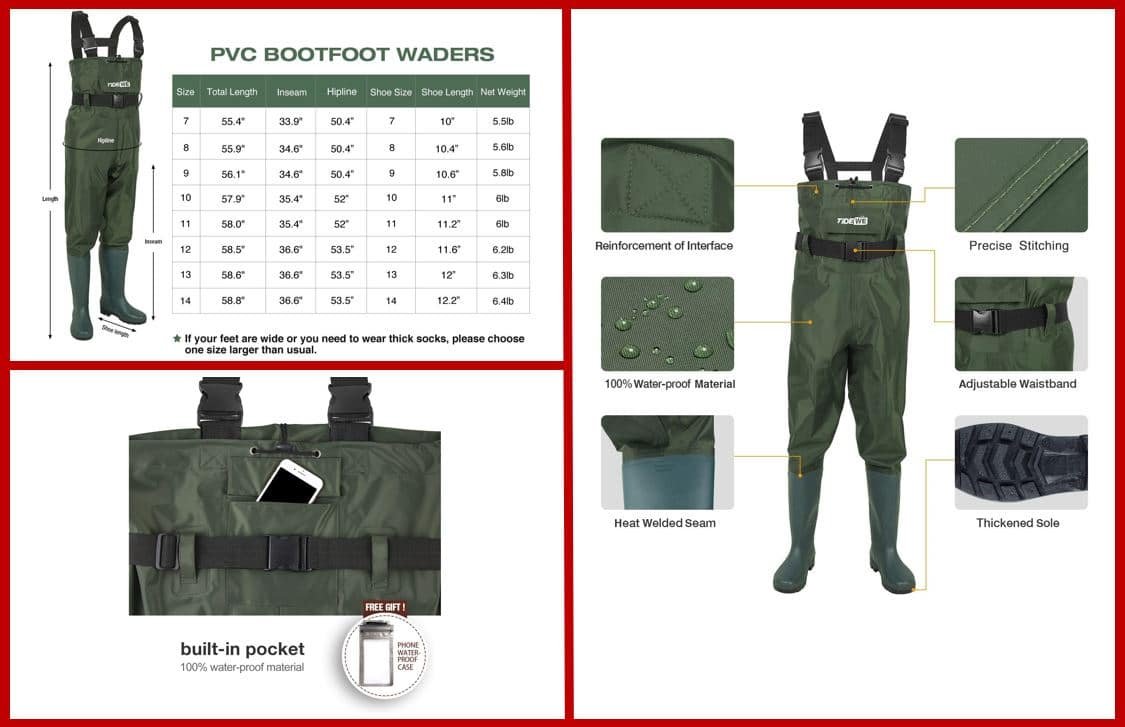 TideWe Bootfoot Chest Wader