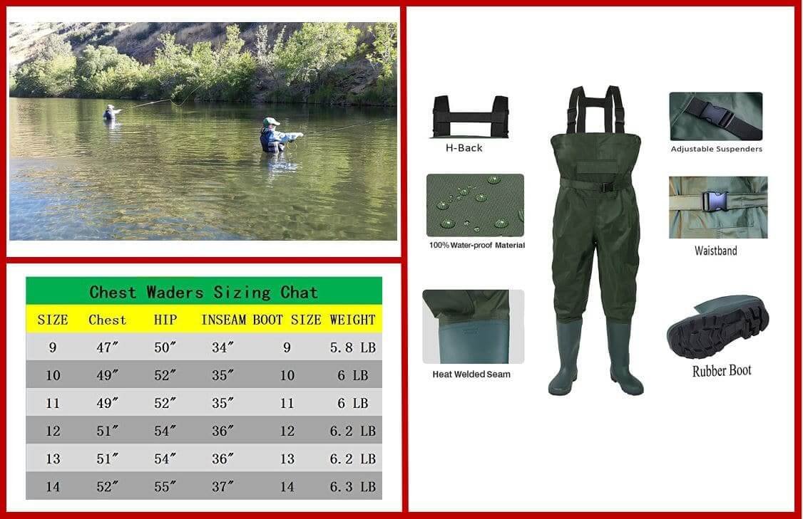 no!no!! Cleated Bootfoot Chest Fishing Wader